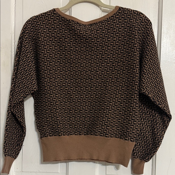 Pre-Owned Philosophy Geometric Brown Women's Sweater - Picture 6 of 6